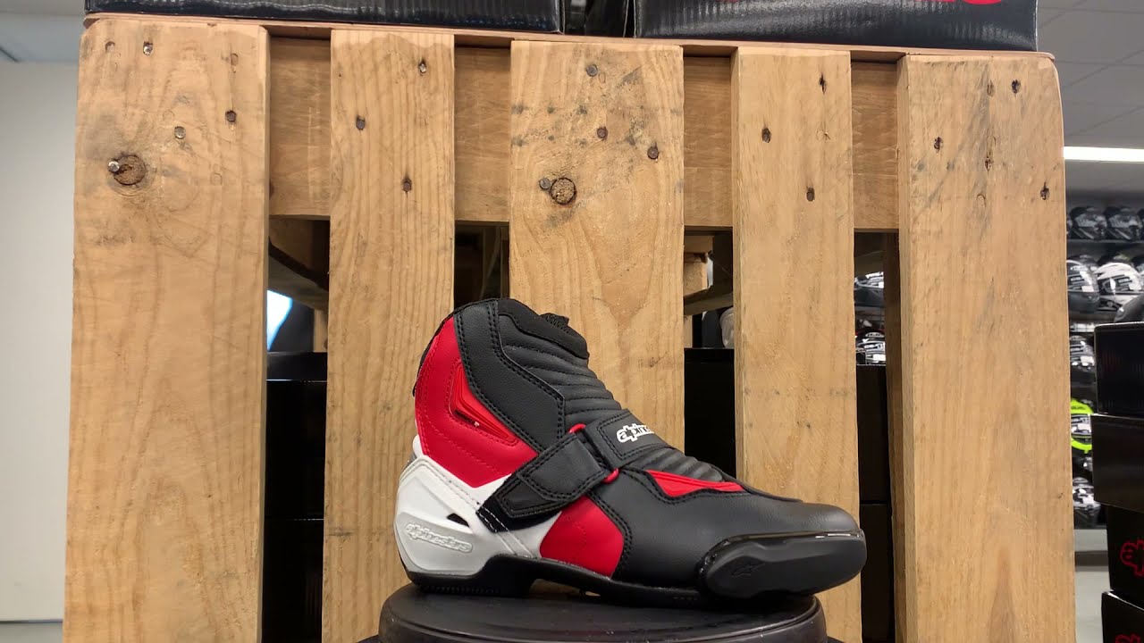 Motorhuis Bakker - Alpinestars SMX 1 R Black White Red Motorschoen