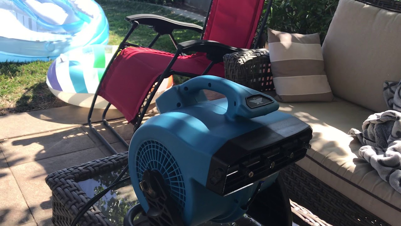 X machine industrial fan mister start up YouTube