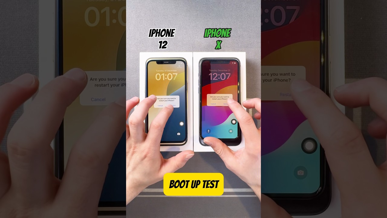 iPhone 12 vs iPhone X 🤯💀 boot-up test