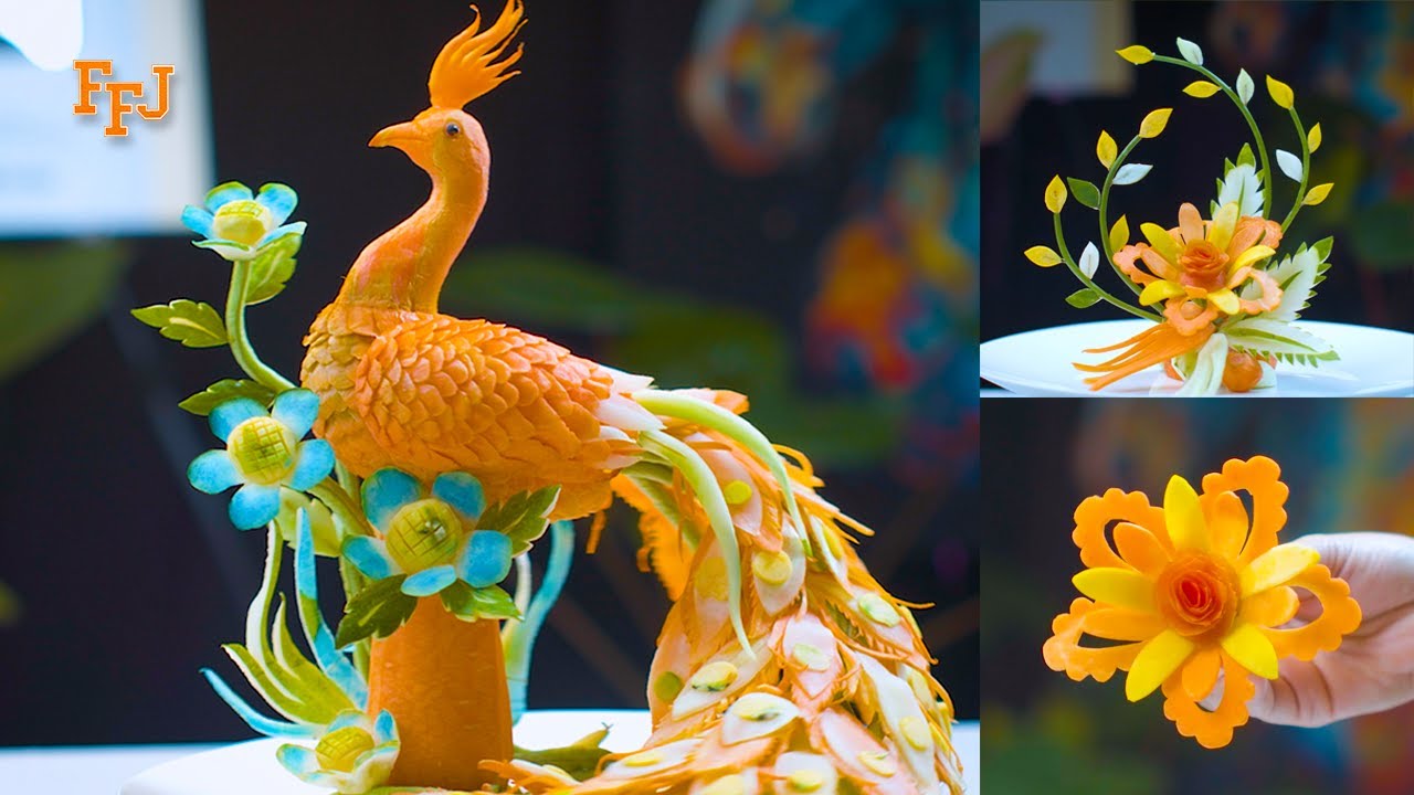 Feathered Flair: Peacock-Inspired Garnish Ideas and Art