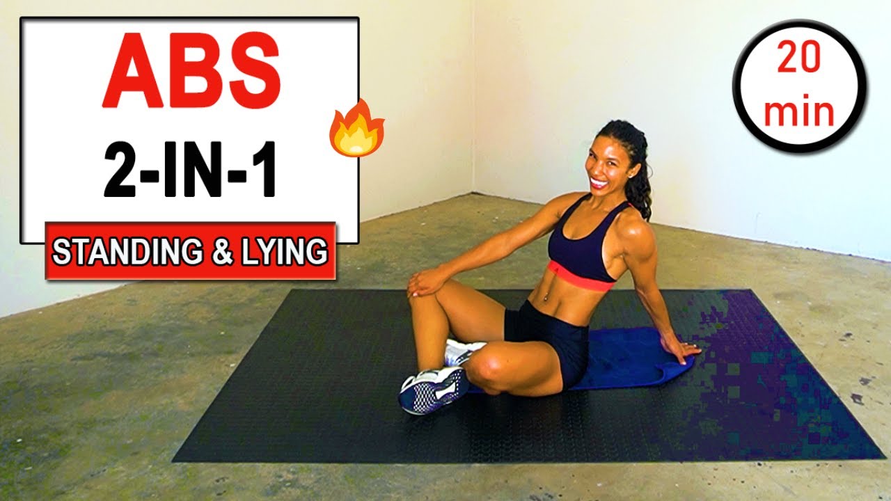 20 min ABS Workout (Standing & Lying Down) No Repeat Abs Workout for