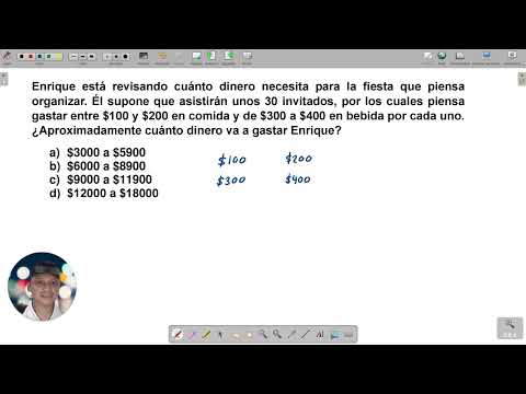 Enrique está revisando cuánto dinero necesita para la fiesta que piensa organizar