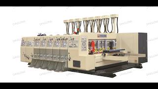 #1224 flexo printer with slotter rotary diecutter machine .