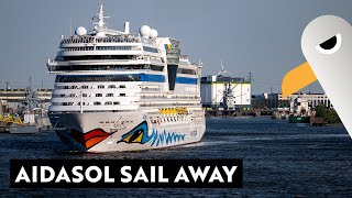 Sail Away  AIDAsol  verlässt den Hamburger Hafen