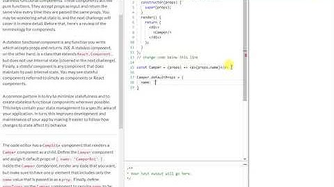 REACT: Review Using Props with Stateless Functional Components (20)