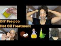 EASY DIY PRE-POO HOT OIL TREATMENT FOR HAIR LOSS OR DRY AND BRITTLE HAIR