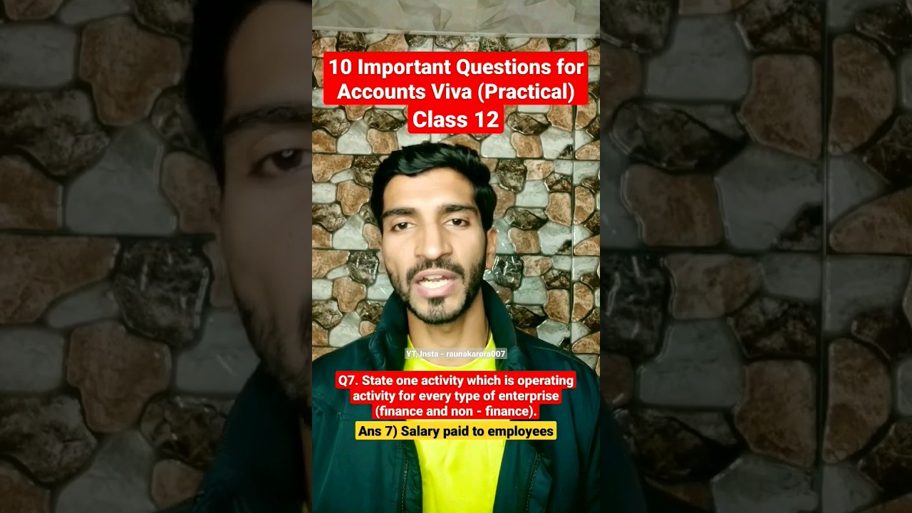 10 Important Questions for Accounts Viva Practical | Class 12 #class12accounts #class12practicals