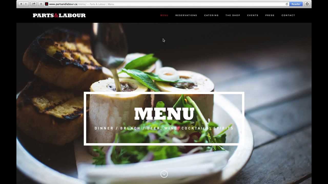 8 unique restaurant websites parts and labour youtube parts and labour catering