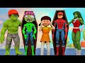 Doll Squid Game Revenge Squad - Scary Teacher 3D Team Spider &amp; Team Hulk