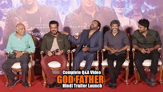 Mohan Raja’s GODFATHER Mega Trailer Launch Event Hindi UNCUT | Chiranjeevi Prasad, Satyadev,Salman