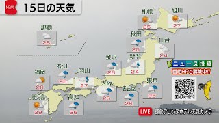 6月15日の天気