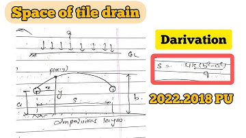 Space of tile drain | derivation  | irrigation engineering | most asked problem