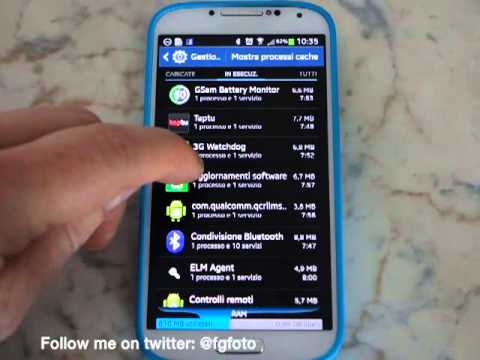 Samsung Galaxy : Rimuovere processi ed applicazioni inutili per liberare memoria
