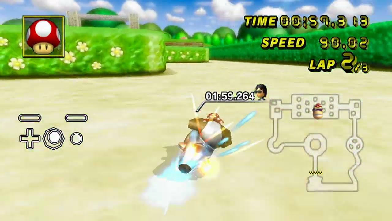 [MKWii] DS Peach Gardens Comparison - Darragh vs Luke (MKW-SP)