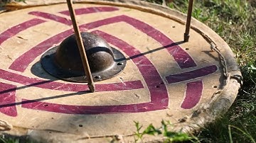 Shield test using a bow and a spear