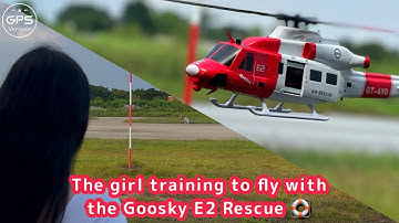 The girl training to fly with with the Goosky E2 rescue - Pilot Mintra