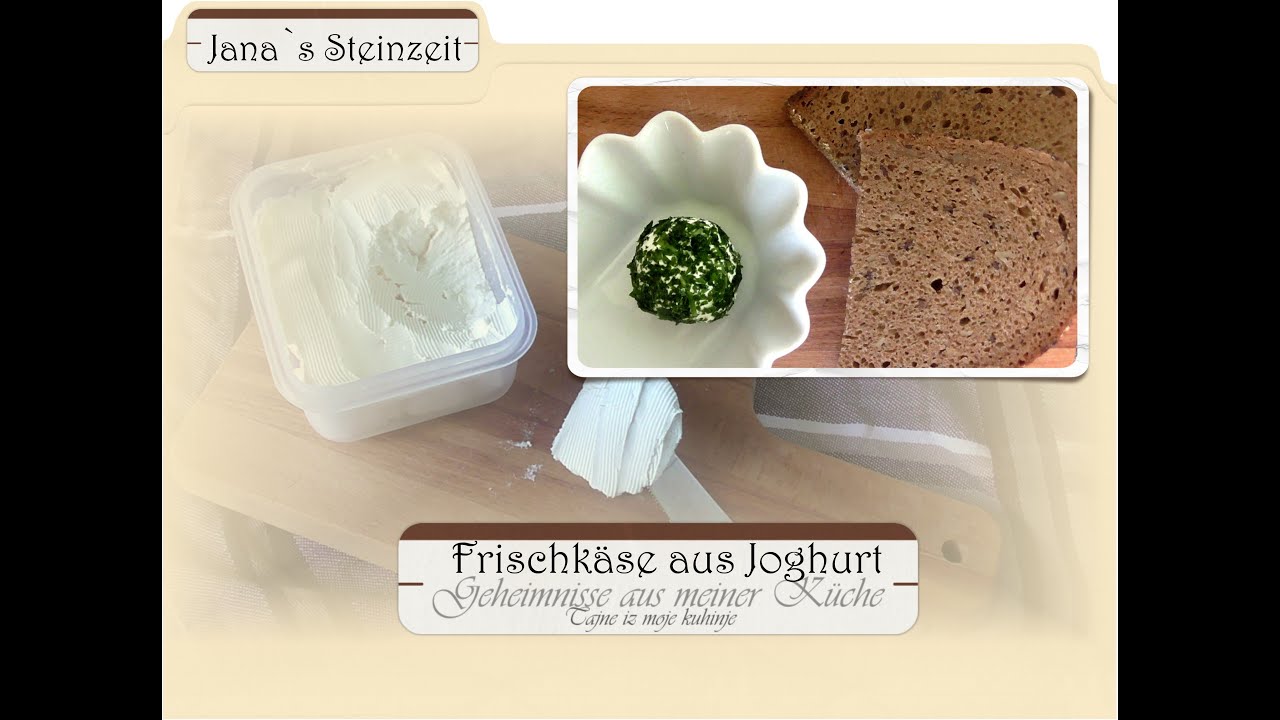 Hausgemachter Frischkäse aus Joghurt - YouTube