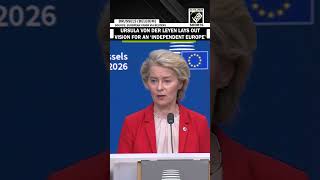EU Commission President, Ursula von der Leyen lays out vision for an ‘Independent Europe’