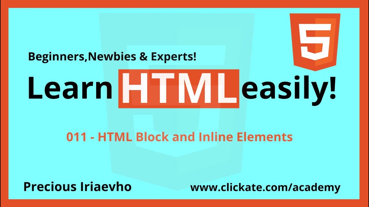 011 - HTML Block and inline element - HTML Training Tutorials For ...