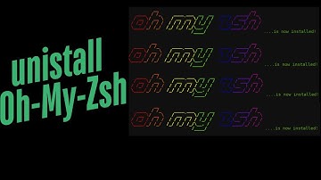 Uninstall Oh-My-Zsh