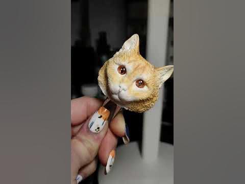 мордочка котика на заказ по фото 😏 #polimerclay #handmade #cat #кот # ...