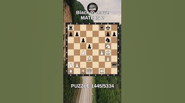 Chess puzzle series 🧩1445/5334 #chess #puzzle #learnchesstactics #magnuscarlsen #polgar #chessbooks