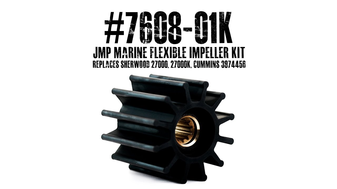 JMP Marine Flexible Impeller Kit #7608-01K. Replaces Sherwood