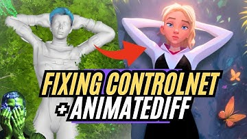 Using Automatic1111 Animatediff Controlnet to transform 3D Scenes (BUG FIX + LCM Lora)