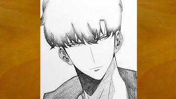 How to Draw Sung Jinwoo from Solo Leveling || Easy Step-by-Step || Anime Pencil Sketch