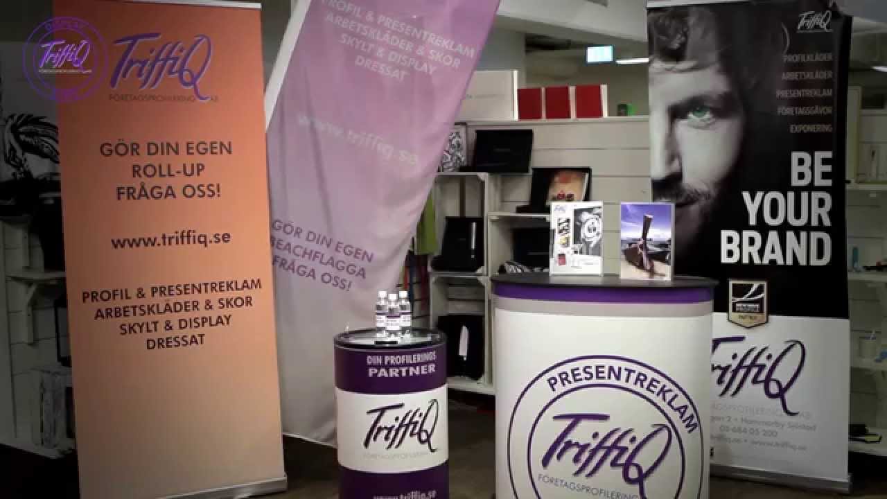 TriffiQ Företagsprofilering display rollups banderoller skyltar expo mässa stockholm