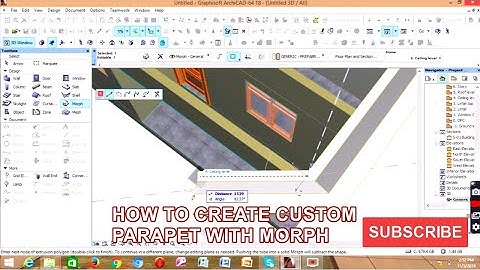ARCHICAD custom parapet profile design