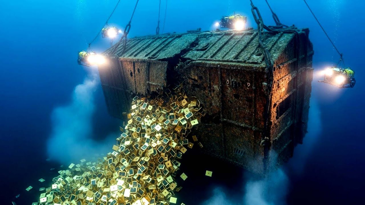 Salvaging and Opening a Container of Gold MacBooks from the Ocean Floor