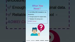 Clone Windows to NVMe SSD in 3 Easy Steps 🚀 | AOMEI Cloner #windows11 #windows10 #aomeicloner #clone