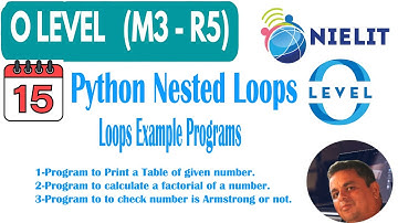 Nested Loops in Python and Loops Examples