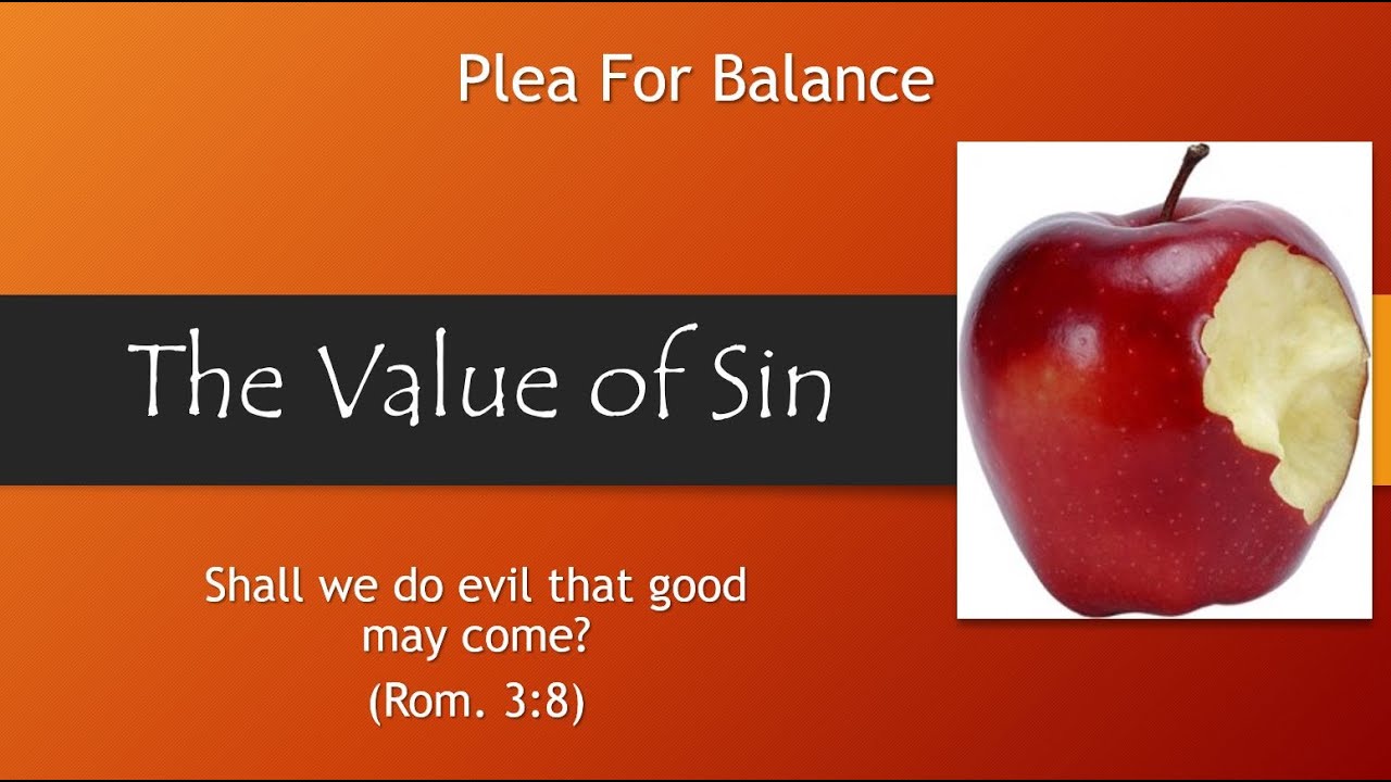The Value Of Sin By Donnie V Rader October 1 2023 YouTube