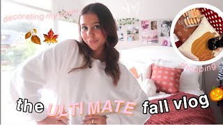 THE ULTIMATE FALL VLOG || decorating my room, baking, movie + more