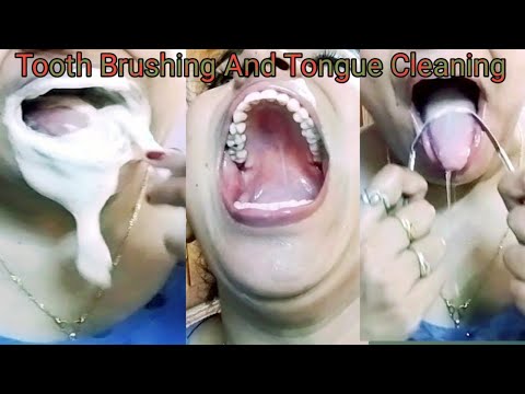 TOOTH BRUSHING AND TONGUE CLEANING || TOOTHBRUSH CHALLENGE || #challenge