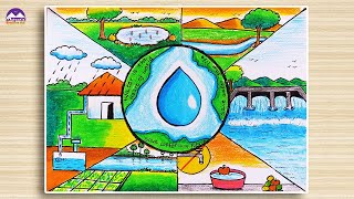 How to draw water conservation drawing | Save water drawing