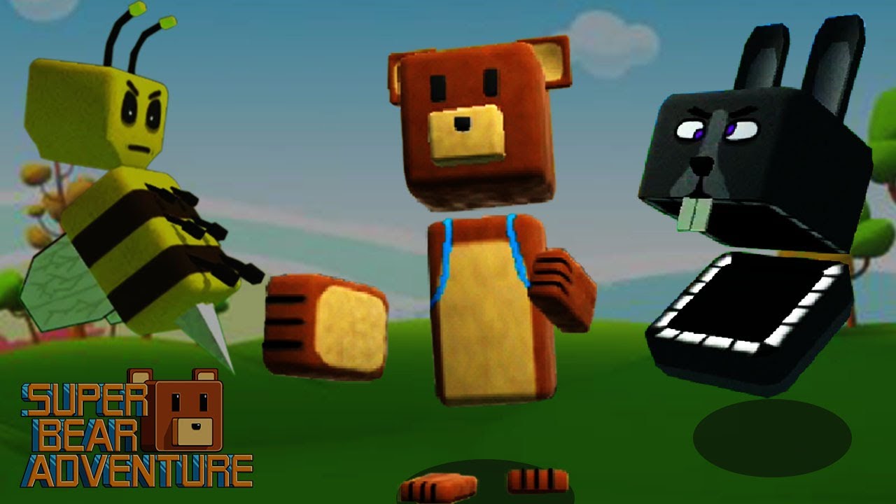 Паркур в super bear adventure. Игра супер медведь адвенчер фигурки. Золотой скин в приключения супер мишки.