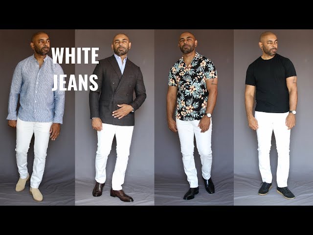 9 Slim Fit White Jeans & Pants for Men in Summer 2024 - Mens Ripped &  Skinny White Denim