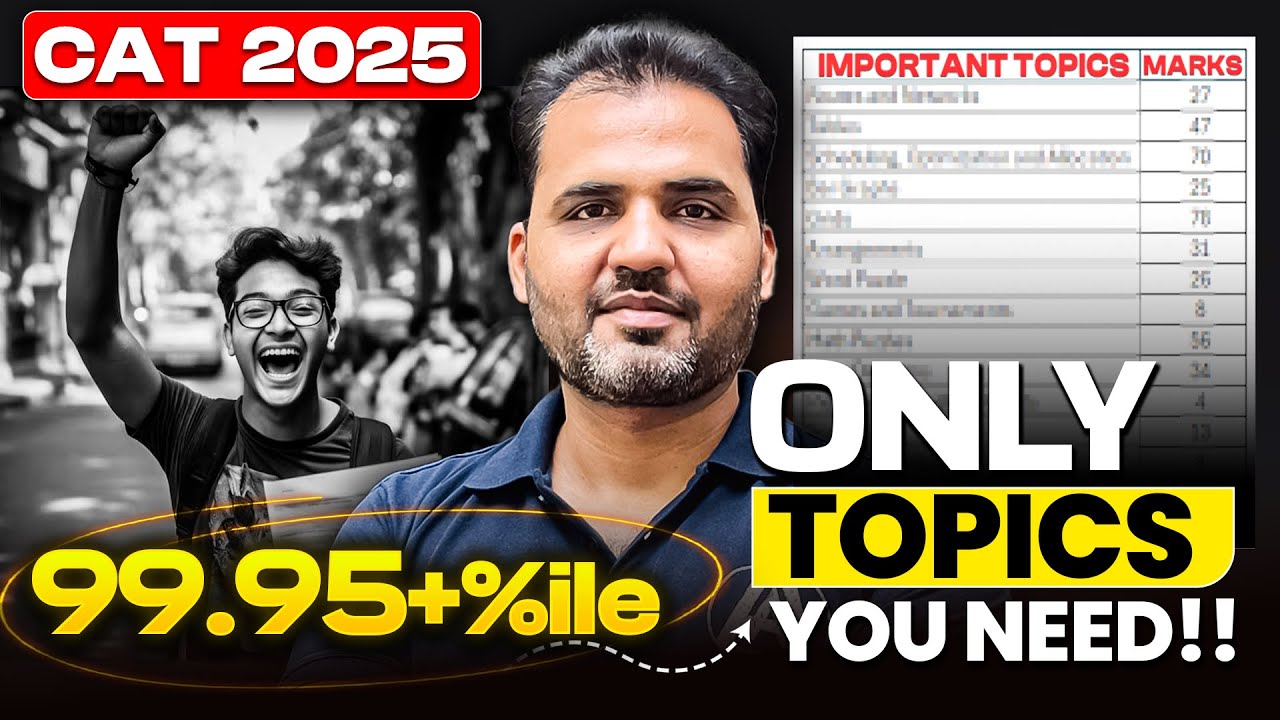 DON'T SKIP these LRDI Topics for CAT 2025 | Easy Score 99.95+%ile - YouTube