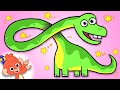 Learn Dinosaurs for Kids | T-Rex Brachiosaurus Brontosaurus Longneck Cartoon Dinosaur  | Club Baboo