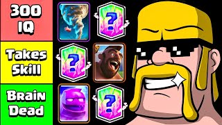 CLASH ROYALE SKILL TIER LIST!!!!!!