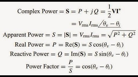 Circuit power factor, complex power, apparent power, reactive power and Magnetizing VAR explained