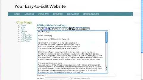 Easy to Edit Website: "CamelCase"