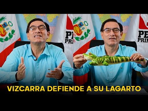 Martin Vizcarra defiende su lagarto y responde críticas por usar la nueva mascota de su partido