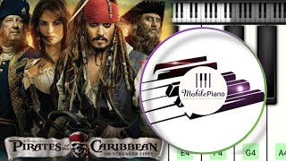 Pirates Of The Caribbean Theme Song Piano Tutorial  | Jenna Ortega, Johnny Depp | Mobile Piano