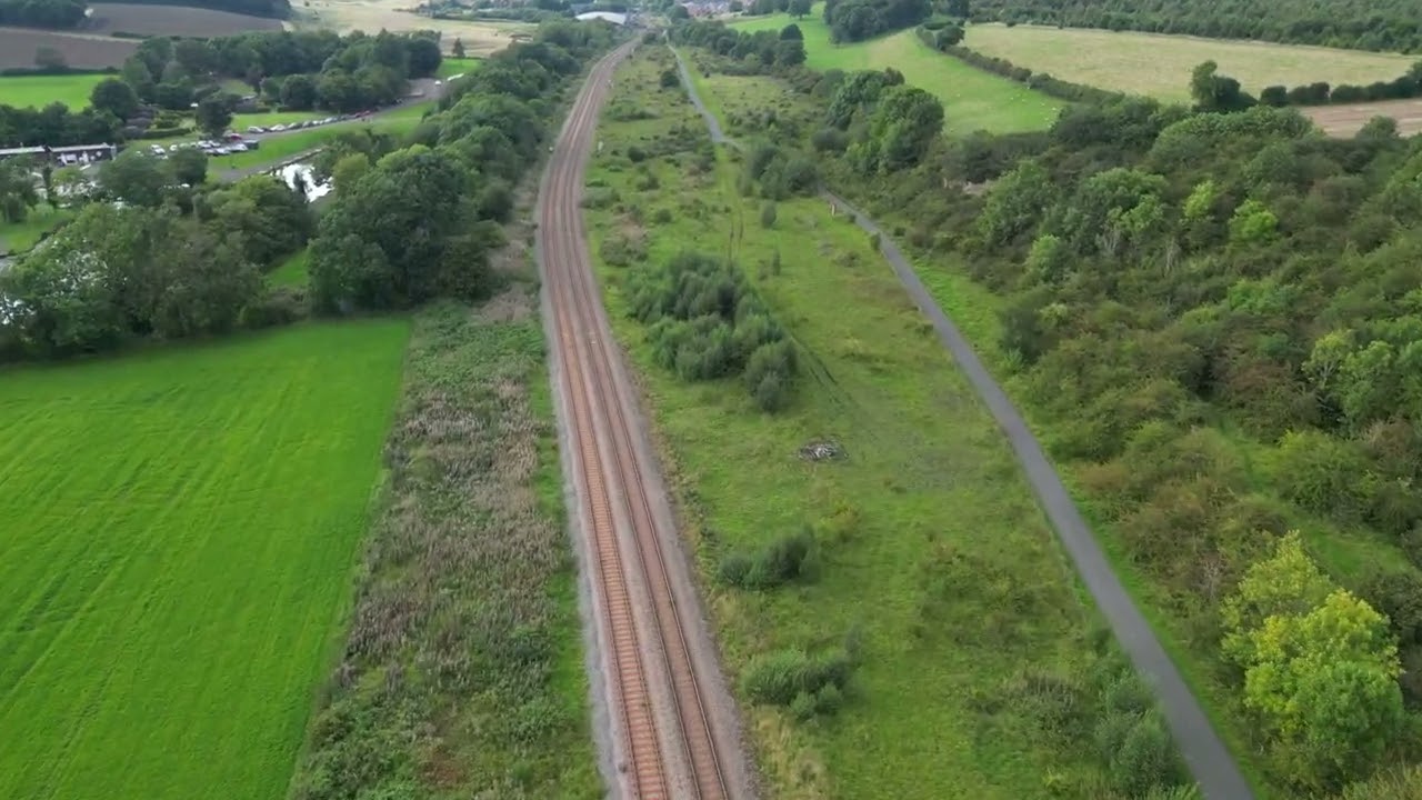 Stockton and Darlington railway Newton Aycliffe to Shildon from above