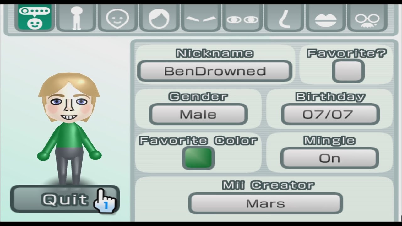 mii様 Ben Drowned - Legend of Zelda - Mii 1587 - YouTube