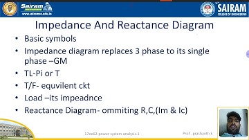 Lecture video_17ee62_Module_1_impedence and reactance diagram assumptions_Prashanth k